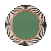 Green Round Hand Tufted Rug